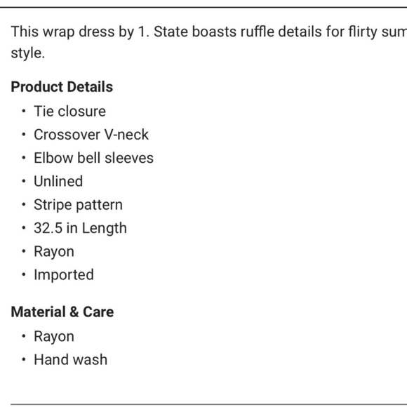 ⭐️1. State,Adorable Summer Stripes, Wrap-Around, Like New,Out of Stock On-Line,6 - Picture 7 of 15